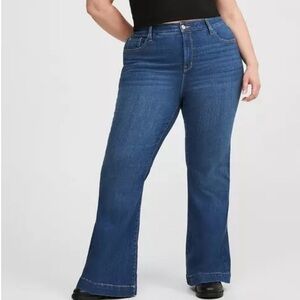 Torrid Sky High A-line  Flare Blue Jeans
